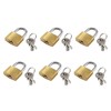 Litoexpe 6 Pieces Mini Locks with Keys, Small Solid Brass
