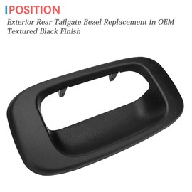 IRONTEK Black Tailgate Handle Bezel Replacement Fit 99-07 for Chevy Silverado and GMC Sierra, Also Fits 1500, 2500, 3500 HD Pickup Truck, Silverado, GMC Tailgate Handle Bezel