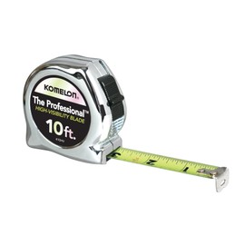 Komelon 410HV High-Viz Professional Tape Measure, 10-Feet by 5/8-Inch, Chrome
