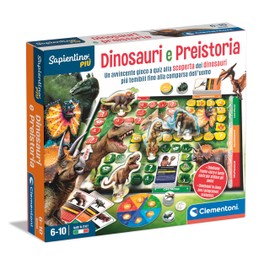 Clementoni 16599 Sapientino Plus Prehistory Learning Game 6 Years, Board Game for Children, Quiz Sui Dinosaur, Made in Italy, Italian