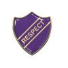 Capricornone Respect Gel Domed Purple School Shield Badge
