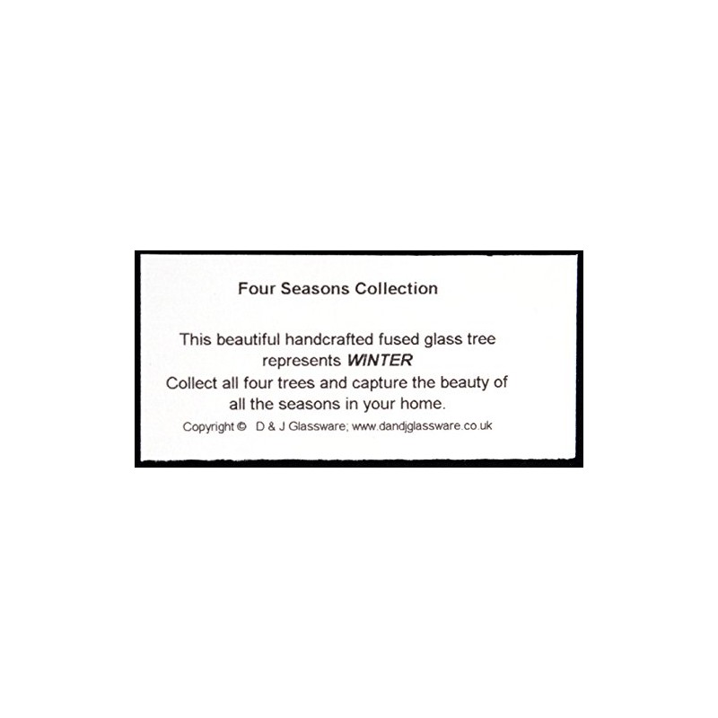 Fused Glass Four Seasons Tree Collection - Winter