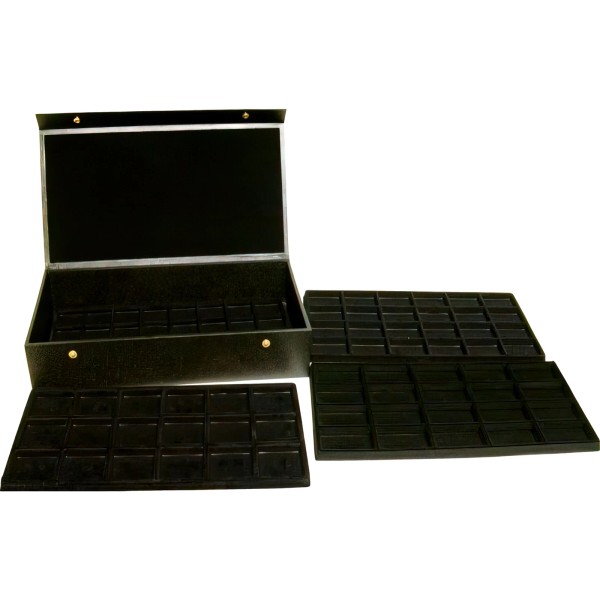 FindingKing 4 Black Trays Charm Display & Jewelry Travel Case