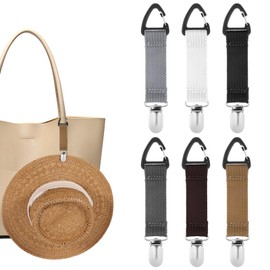 Travel Hat Clip, 6pcs Elastic Retro Hands-Free Avoid Loss Bag Holder Accessories Outdoor Vacation Hiking Essentials for Traveling-Bags Backpacks Handbags Purses Luggage Suitcases