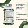 AAVALABS Organic Spirulina and Chlorella Capsules [1800mg] - 200 Chlorella