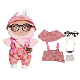 17cm Doll Clothing & Outfit Set – Cute Fashion Doll Clothes with Hats, Shorts, Knit Tops, Shoes, Glasses & Camera Bag-Chic Collectible Doll Clothing (Style I)