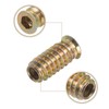 sourcing map M6x60mm Hanger Bolts, 8pcs 31mm Wood Dowel Screw