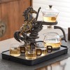 Glass Kungfu Teapot Set Tea maker with Infuser Semi Automatic