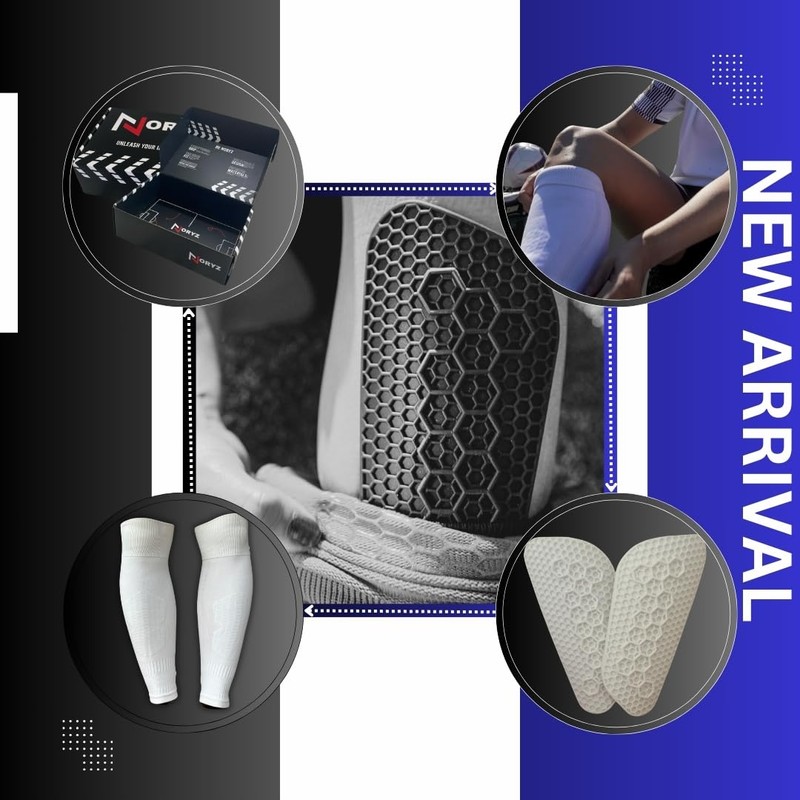 Pack Leg Sleeve Soccer + Shin Guards (White)