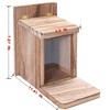 Wooden Squirrel Feeder Box, Sturdy Squirrel Feeding House with Thickness