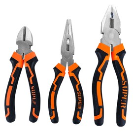 Pliers Set of 3 Pliers, Pincers, Pliers Set, Wire Cutting Pliers, Pliers Set, Professional Pliers Set, Long Nose Pliers, Combination Pliers, Side Cutters, Wire Pliers for DIY Professionals, DIY Repair