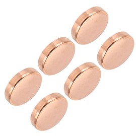PATIKIL 1-1/8 Inch ID Copper Pipe End Cap, 6 Pack Copper Fitting Cap Sweat Plug Solder Connection for Plumbing HVAC Air Conditioner