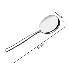 Tyminin Cuchara para servir de acero inoxidable de 8 piezas, cucharas para servir grandes, juego de cucharas para servir buffet de plata