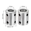 sourcing map 10mm to 12mm Bore Fixed Coupling Bolt L25XD20