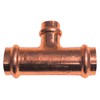 Cornat Press T-piece, copper with reduced outlet, 3 sockets, A