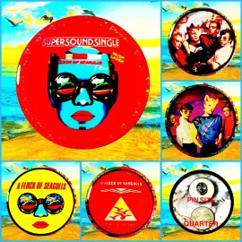 FLOCK OF SEAGULLS LOT OF FIVE LARGE PINS