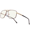 RB.Pilot Reading Glasses for Men Square Double Bridge Blue Light