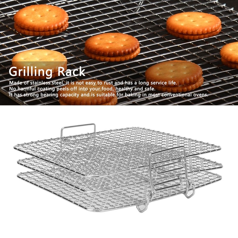 3 Layer Grilling Rack Stainless Steel Baking Oven Cooling Rack