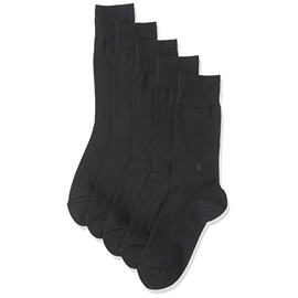 Apple Men's Socks, Made in Japan, Set of 5, Business, Men's Socks, Top Thread, 100% Cotton, Antibacterial, Odor Resistant, Deodorizing, Thin, Sweat Absorbent, Moisture-Resistant, Black, Black (one