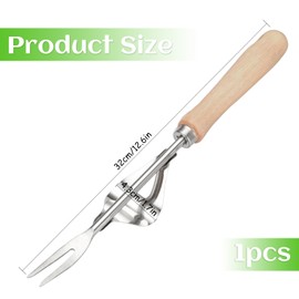 Stainless Steel Weeder Dandelion Cutter Root Weeder with Wooden Handle Manual Weeder for Digging, Hand Weeder for Garden, Root Weeder Weeding Fork for Garden for Digging, Weeding, Transplanting