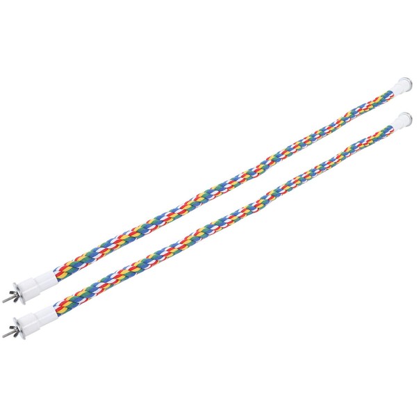 Zerodis 2Pcs Birds Cotton Rope Bunt gefärbte Bird Rope Barsche