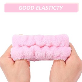 Sponge Headband Wristband Sets For Washing Face Makeup Headband Skincare Headband for Women Girls Spa Headband Terry Cloth Headband Soft Puffy Headband