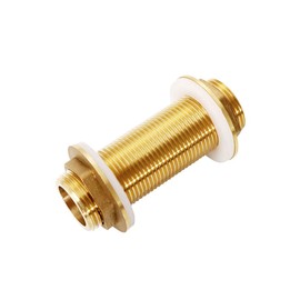 DAN SPEED NPT Brass Extension Connector, Fish Tank Pool Bucket Water Tank Connector Extension Fittings (50mm length & OD 3/4 Inch)