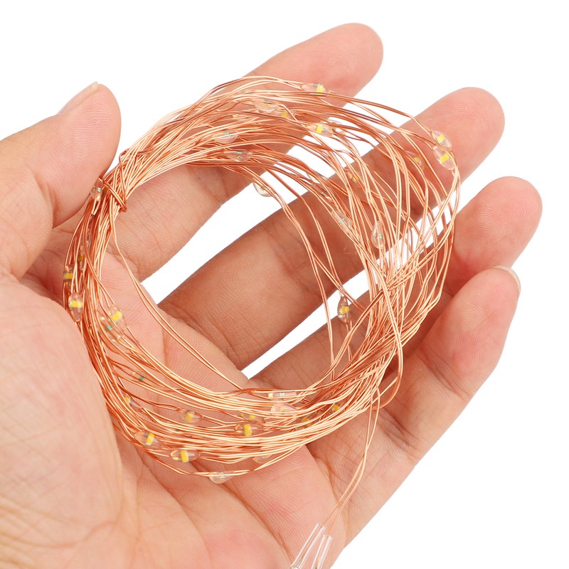 4pcs LED String Lights 5.3m 52pcs Lamp Beads Warm Lighting