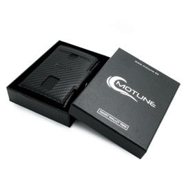 MOTUNE® Smart Wallet II with Coin Compartment - Men's and Women's Wallet with 8 Card Slots - Wallet for Men and Women - Slim Wallet with RFID Protection and Space for 12-14 Cards (Carbon), black,