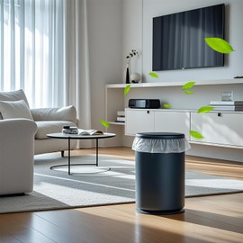 Charmount Small Trash Bags 2-4 Gallon 1000 Count, Unscented White Plastic Wastebasket Liners for Bathroom, Mini Garbage Can or Bin