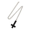 Zac's Alter Ego Upside Down Enamel Black Cross Pendant on