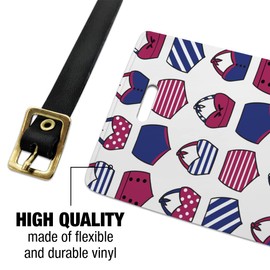 Retro Vintage Women's Swimsuit Pattern Luggage ID Tags Carry-On Cards - Set of 2