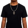 Iced Out Cross Pendant on Tennis Chain for Men or