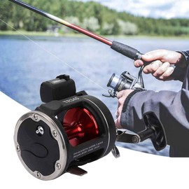 Multi-Purpose Reel, Line Counter, Multireel Fishing, Trolling Fishing Reel, TR345 Trolling Reels Fishing Bait Casting Reel with Fishing Line Counter Black Trolling Saltwater Offshore Reel Wheel