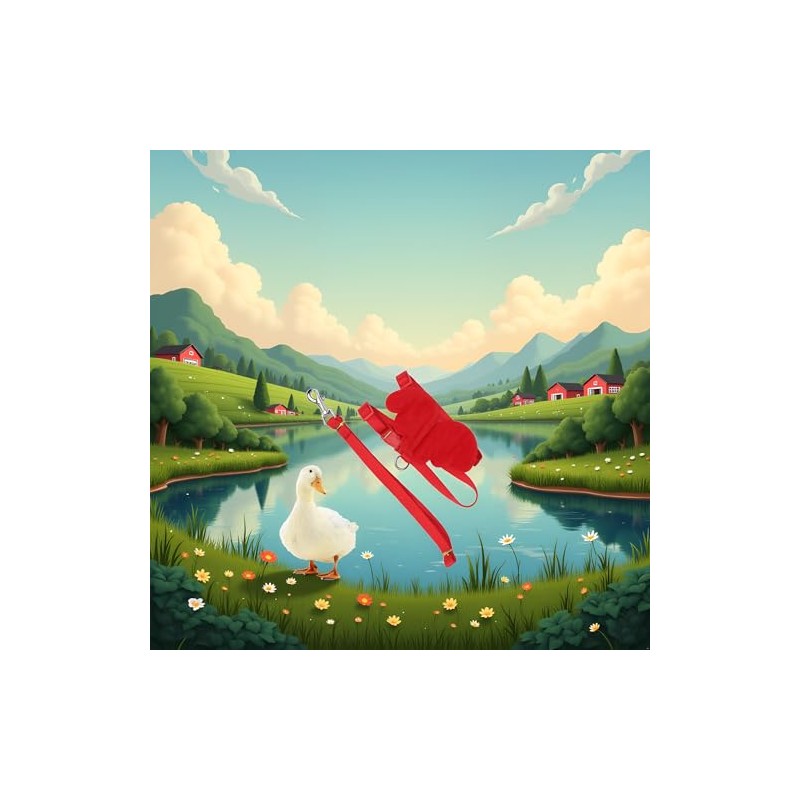 Duck Harness, Adjustable Chicken Walking Harness Breathable Pet Vest for