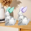 Eterspr Glass Rabbit Crystal, Tiny Micro Crystal Figures, Crystal Rabbit