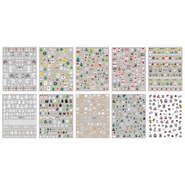 JMEOWIO Nagelsticker Weihnachten 10 Blatt Nail Art Sticker Selbstklebend Nagelaufkleber Schneeflocke Winterurlaub Süß Dekoration Nageldesign Zubehör