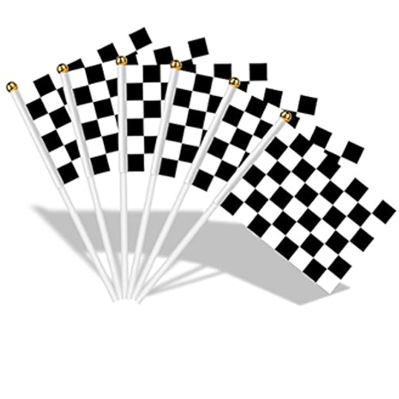 BEALIFE 3pieces Black And White Racing Flag Decorations For Events