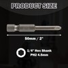 LDEXIN 10Pcs Phillips Screwdriver Bits 1/4 Inch Hex Shank S2