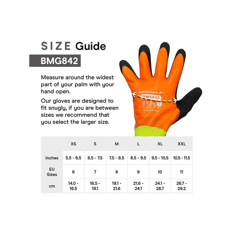 Benchmark 1 Pair Safety Thermal Work Gloves – Lightweight Nylon