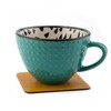 Coaster Set of 4 Mustard Yellow Coasters (10cm x 10cm).
