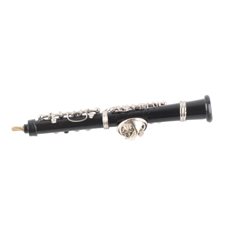 Oboe Brooch Pin Fashion Elegant Simulation Metal Musical Instrument Brooch
