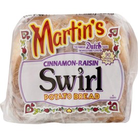 Martin's Famous Pastry Cinnamon Raisin Swirl Potato Bread- 16 oz. Bag (3 Bags)