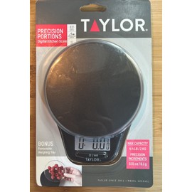Taylor Precision Digital Kitchen Scale &Weighing Tray Battery Included