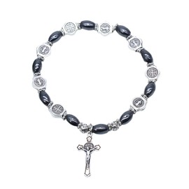 1 Catholic Rosary Rosary Necklace for Men Communion Rosary with Cross Retro Cross Elegant for Christening Communion Wedding Communion