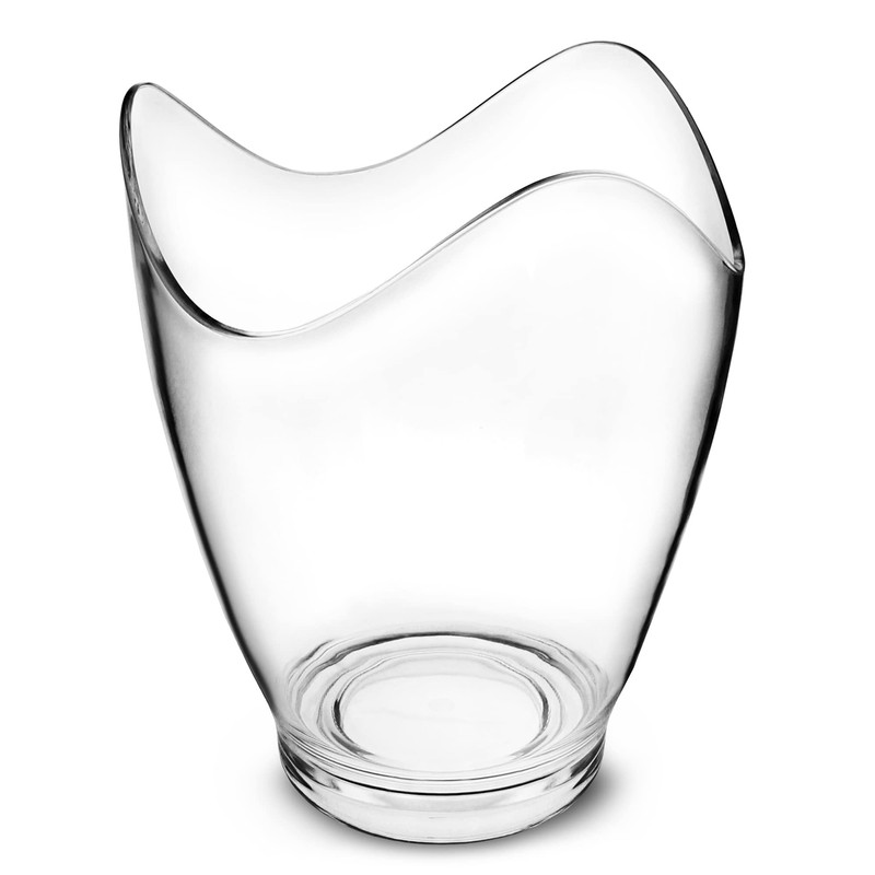 bar@drinkstuff Glacier Acrylic Curve Wine Bucket - Plastic Shatterproof Champagne