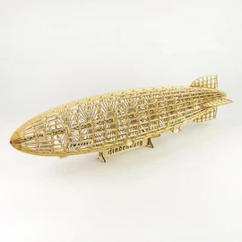 Bitgo Hobby 1:408 Hindenburgh Zeppelin Static 3D Wooden Model Kit with Display Case