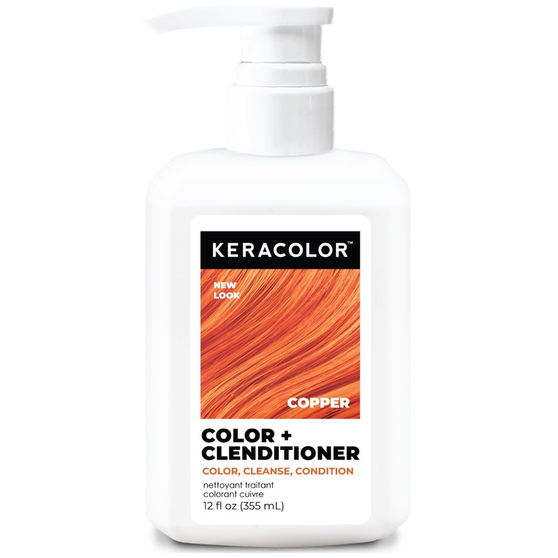 KERACOLOR - Cleanditioner Color Plus, cobre, 12 onzas