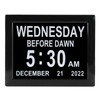 8inch Digital Day Calendar Clock Alarm Reminders Auto Dimming Large