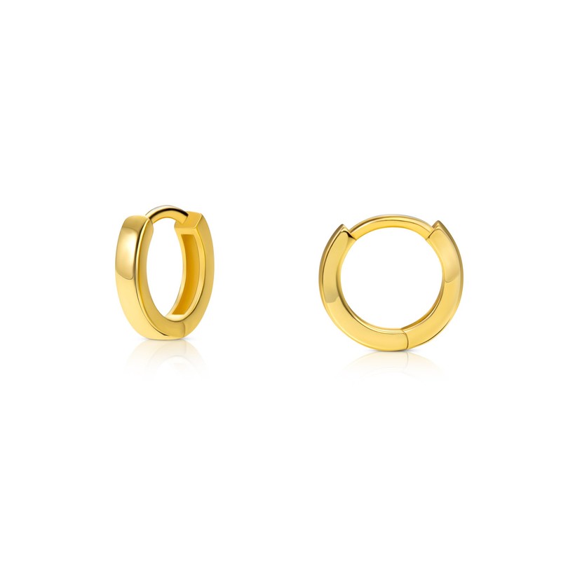 Dainty Square Hoop Earrings, Gold, Hoop Earrings, 925 Sterling Silver,